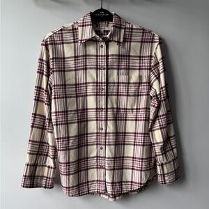 Madewell Relaxed Straight-Hem Button-Up Shirt in Plaid Size S
